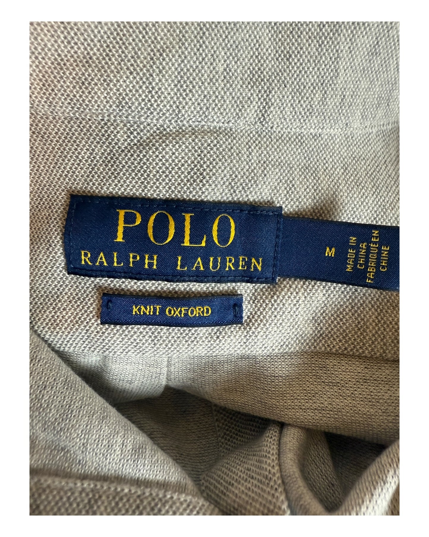 Polo Ralph Lauren Knit Oxfordhemd grau Größe M
