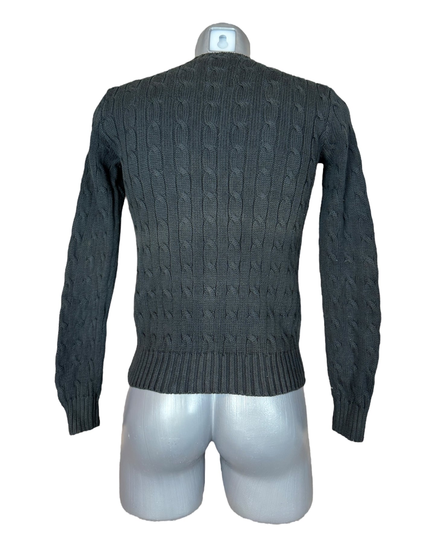 Polo Ralph Lauren Pullover Zopfmuster schwarz Größe S