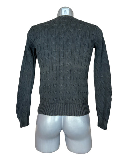 Polo Ralph Lauren Pullover Zopfmuster schwarz Größe S