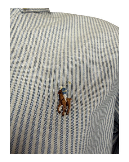 Polo Ralph Lauren Oxfordhemd hellblau weiß gestreift Größe S
