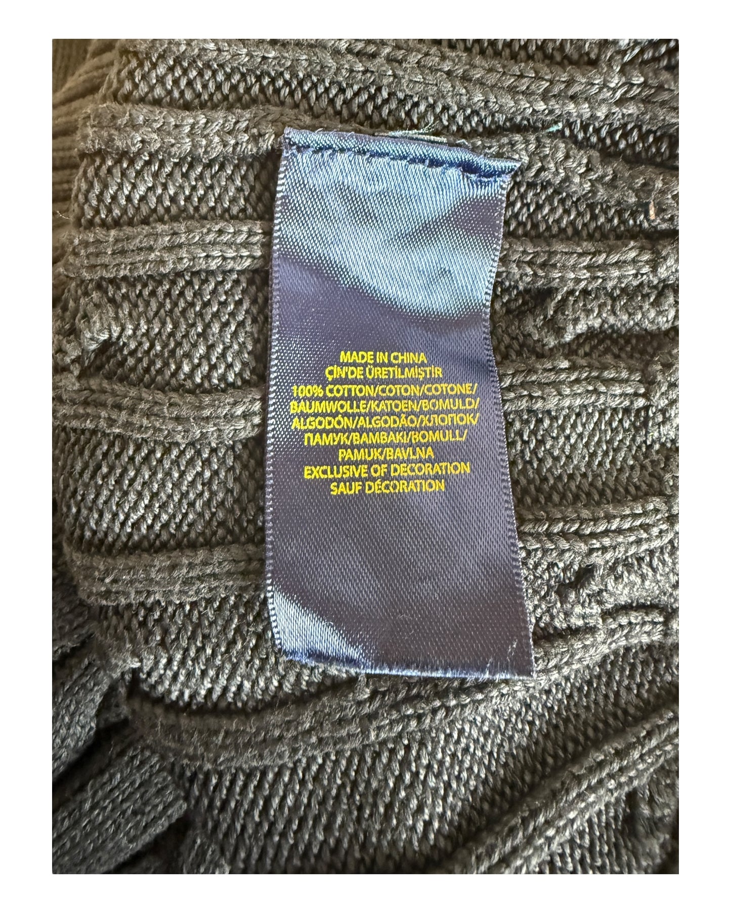 Polo Ralph Lauren Zopfmuster Pullover schwarz Größe S