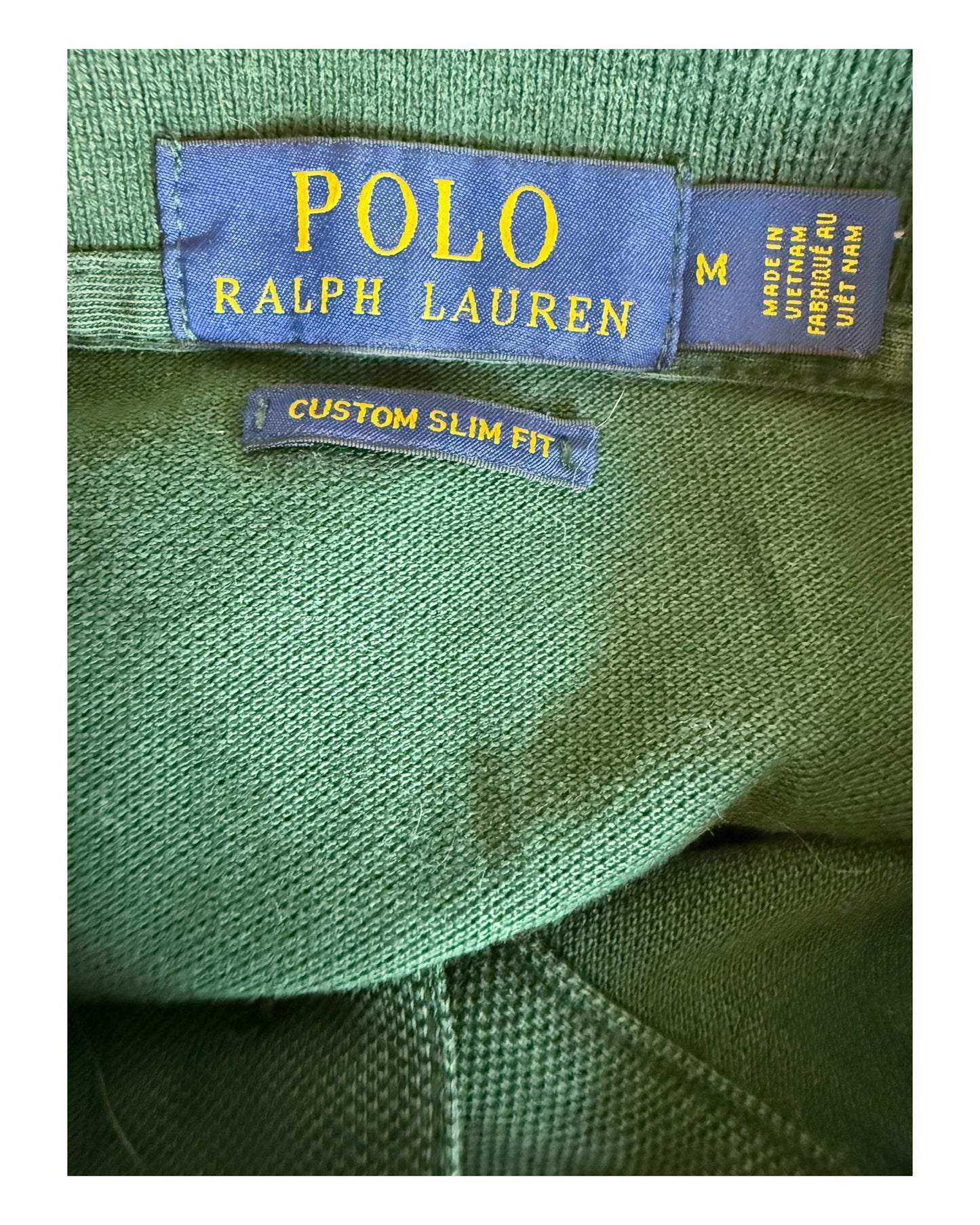 Polo Ralph Lauren langärmliges Poloshirt grün Größe M