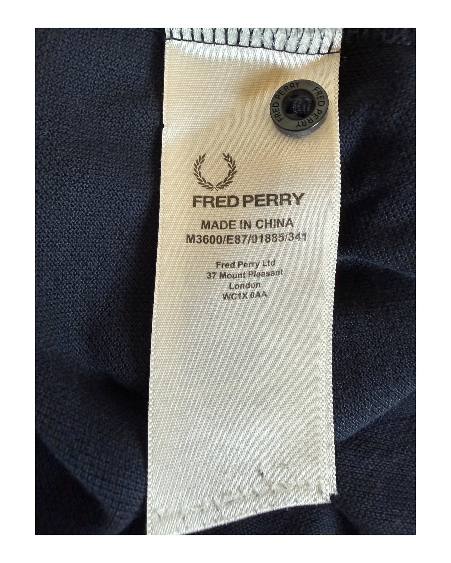Fred Perry Poloshirt marineblau Größe M