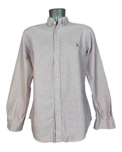 Polo Ralph Lauren Oxfordhemd rot weiß gestreift Größe M