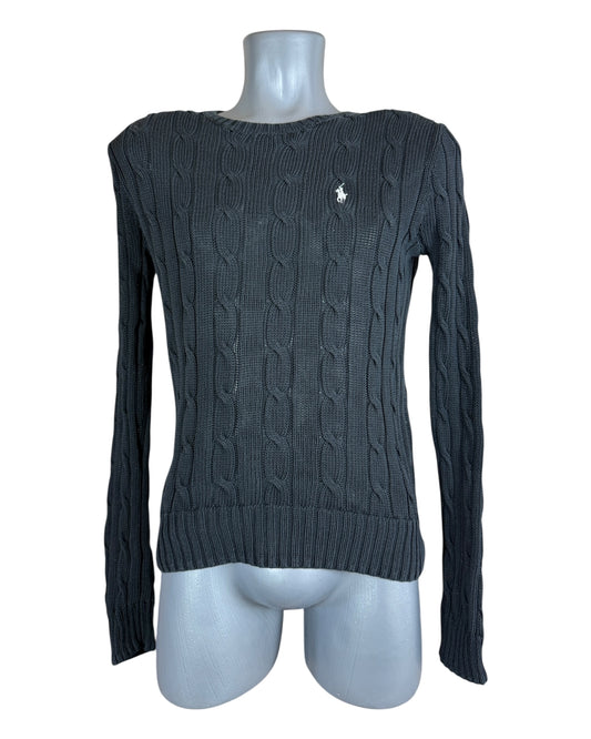 Polo Ralph Lauren Zopfmuster Pullover schwarz Größe M