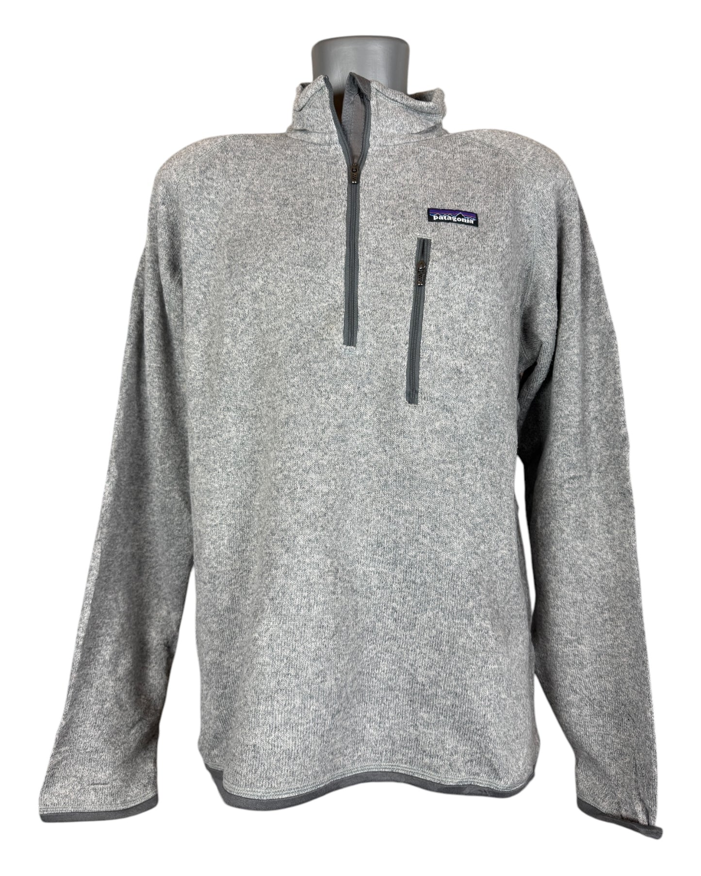 Patagonia Fleece Half Zip Pullover grau Größe M
