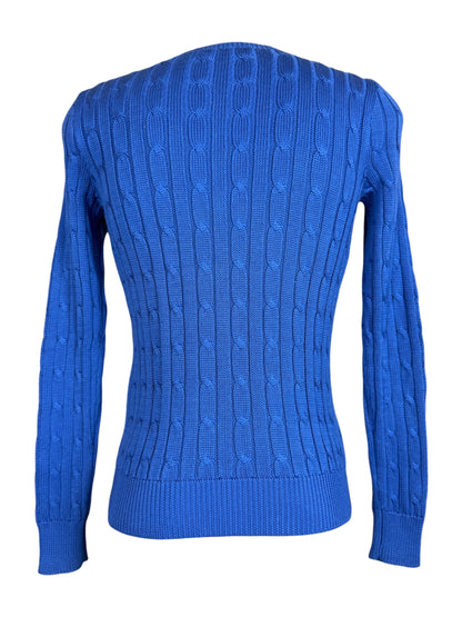 Polo Ralph Lauren Zopfmuster Pullover blau Größe M