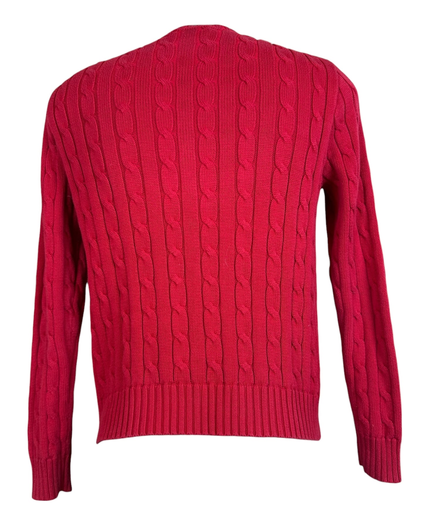 Polo Ralph Lauren Zopfmuster Pullover rot Größe M