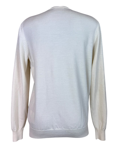 Suit Supply Pullover Merinowolle creme Größe L