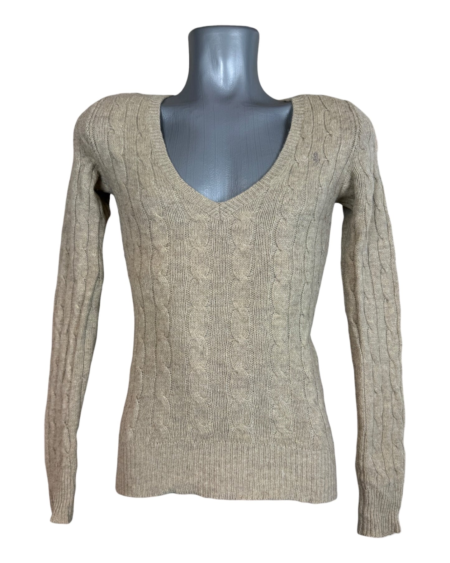 Polo Ralph Lauren Zopfmuster Pullover beige Größe M