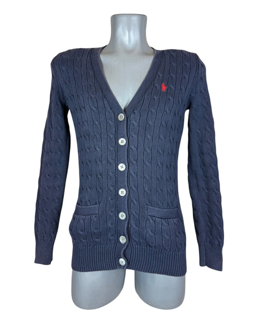 Polo Ralph Lauren Zopfmuster Cardigan marineblau Größe M