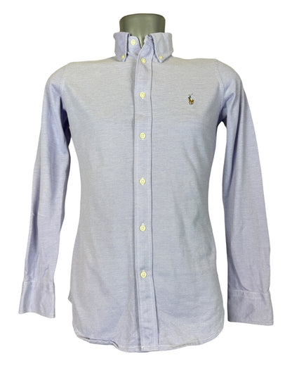 Polo Ralph Lauren Knit Oxford Bluse flieder Größe M