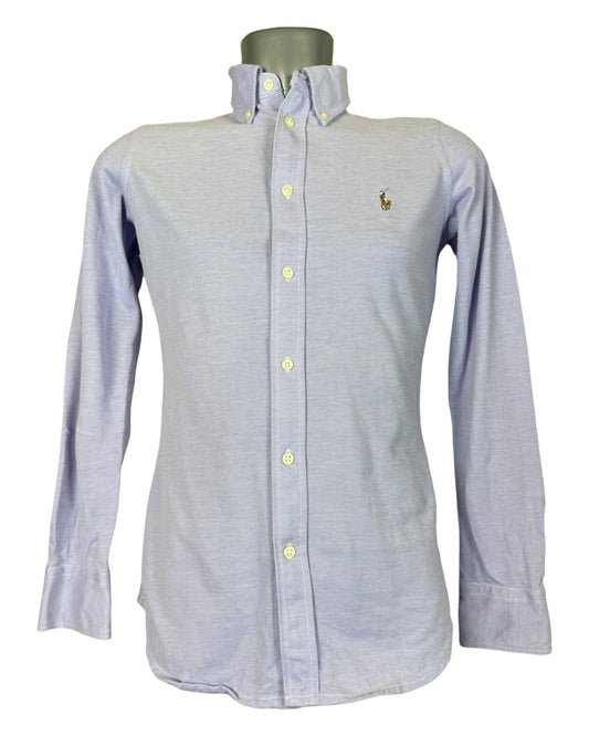 Polo Ralph Lauren Knit Oxford Bluse flieder Größe M