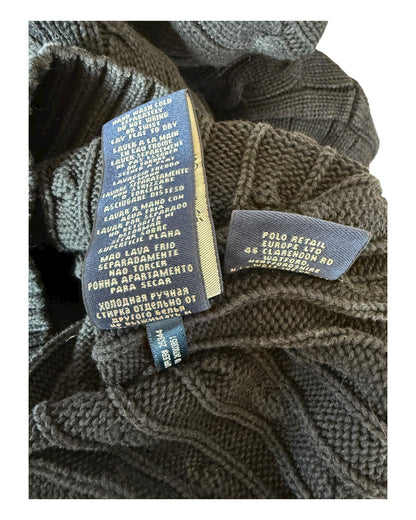 Polo Ralph Lauren Zopfmuster Pullover schwarz Größe S