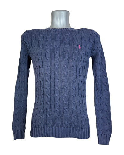 Polo Ralph Lauren Zopfmuster Pullover marineblau Größe S