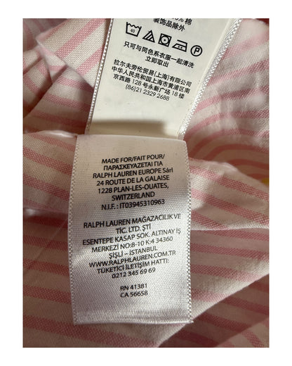 Polo Ralph Lauren Oxford Bluse rosa weiß gestreift Größe S