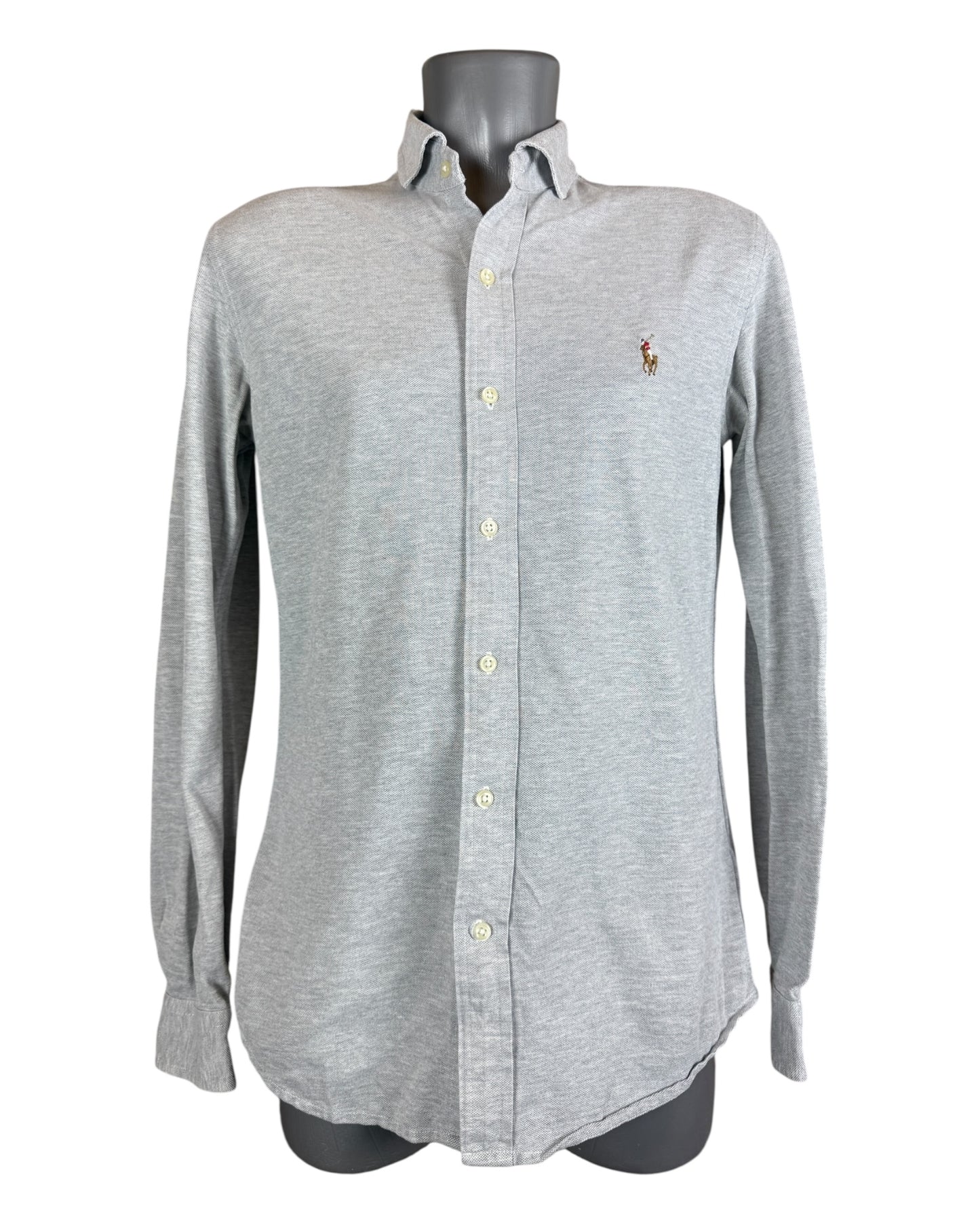 Polo Ralph Lauren Knit Oxfordhemd grau Größe M