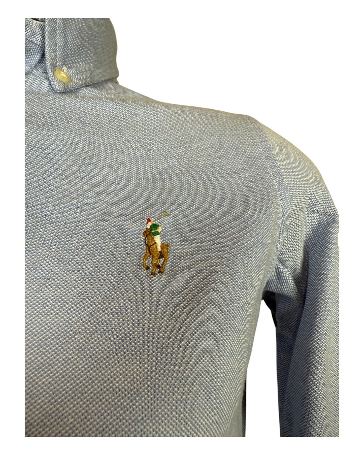 Polo Ralph Knit Oxfordhemd Bluse hellblau Größe M