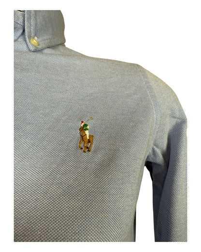 Polo Ralph Knit Oxfordhemd Bluse hellblau Größe M