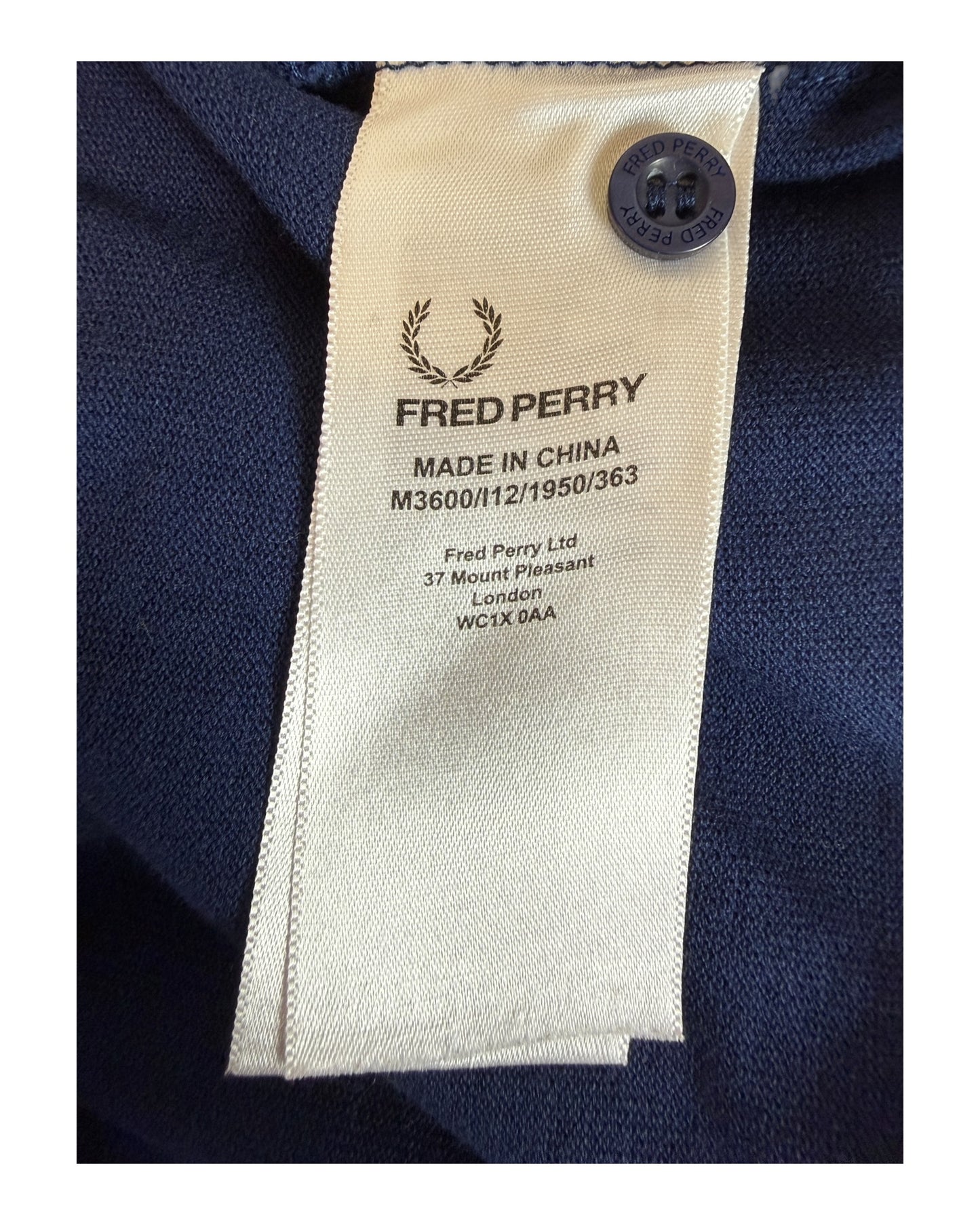 Fred Perry Poloshirt blau Größe M