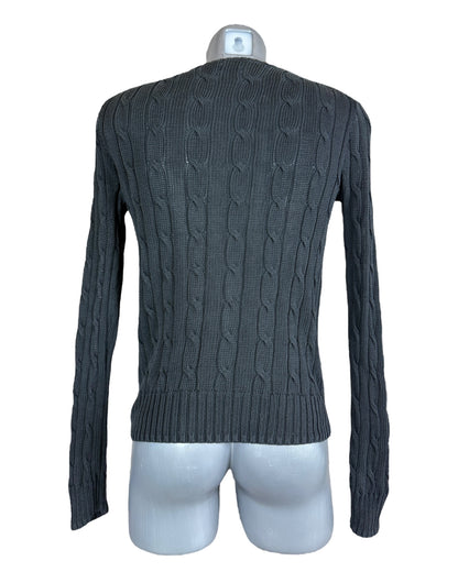 Polo Ralph Lauren Zopfmuster Pullover schwarz Größe M