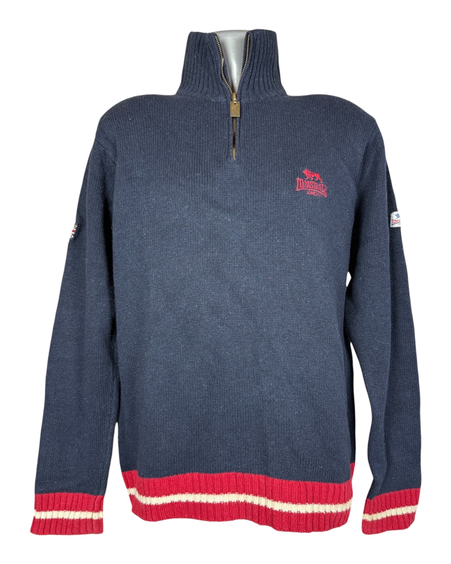 Lonsdale Half Zip Pullover marineblau Größe L