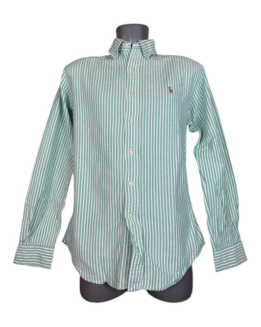 Polo Ralph Lauren Oxfordhemd grün weiß gestreift Größe M