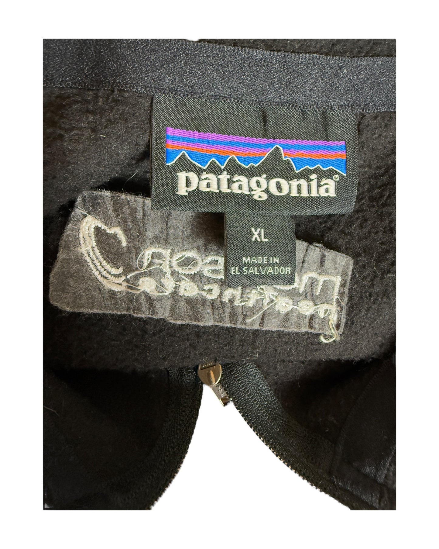 Patagonia Fleece Half Zip Pullover schwarz Größe XL