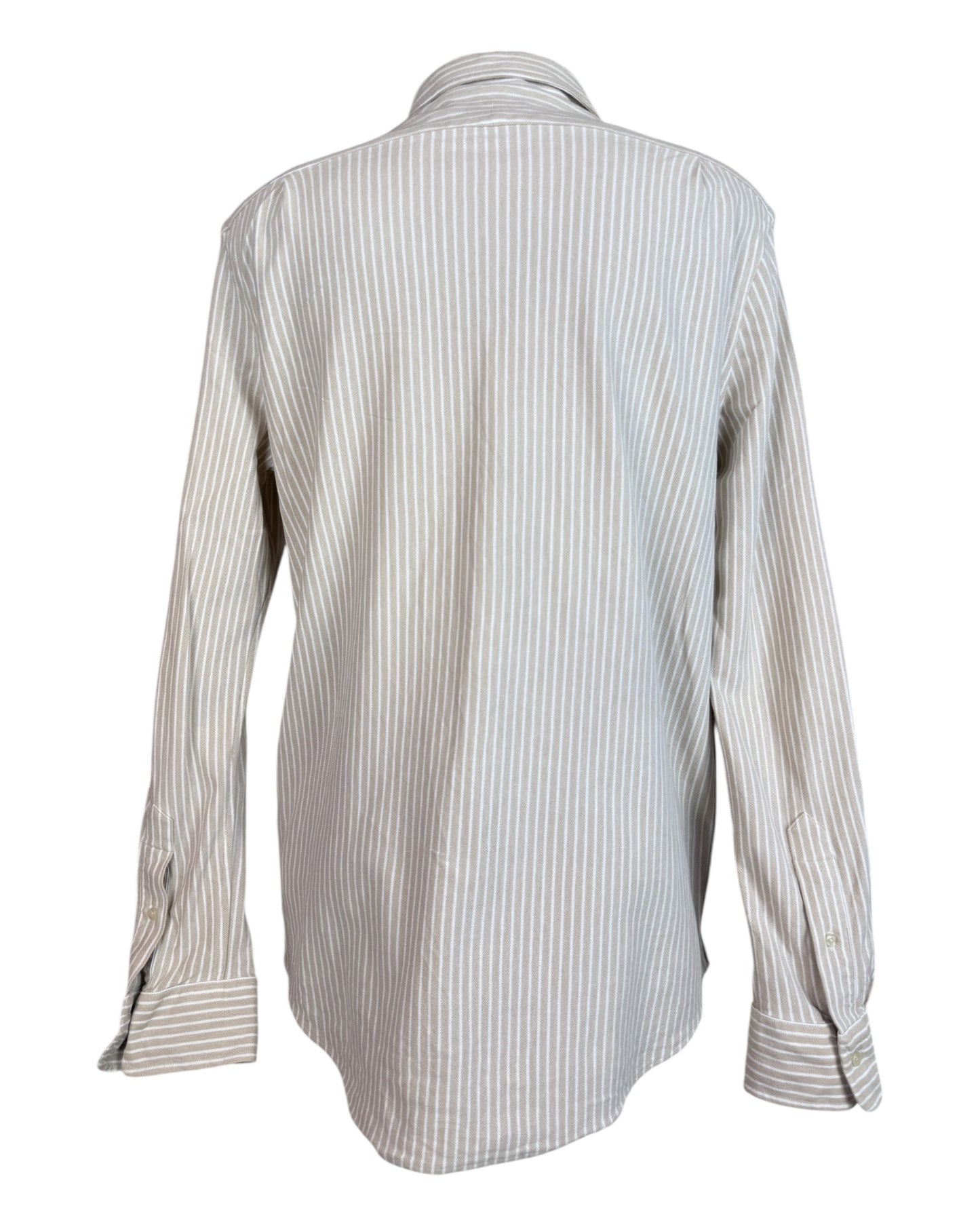 Polo Ralph Lauren Knit Oxfordhemd beige weiß gestreift Größe L