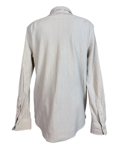 Polo Ralph Lauren Knit Oxfordhemd beige weiß gestreift Größe L
