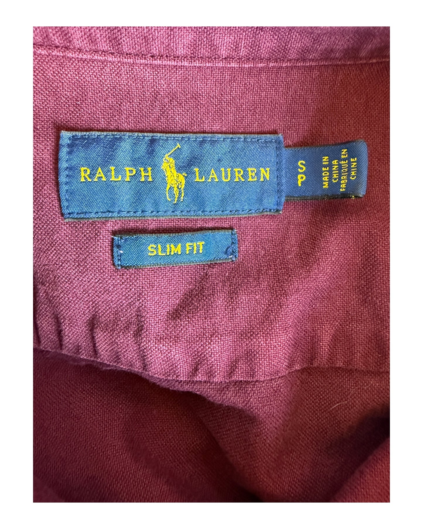 Polo Ralph Lauren Oxford Bluse bordeauxrot Größe S