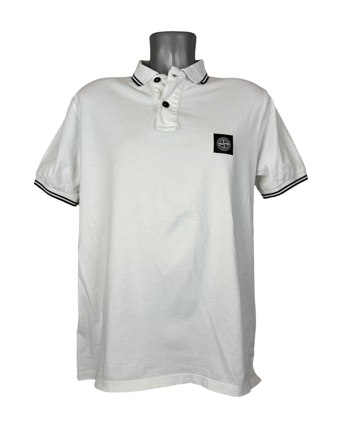 Stone Island Poloshirt weiß Größe L