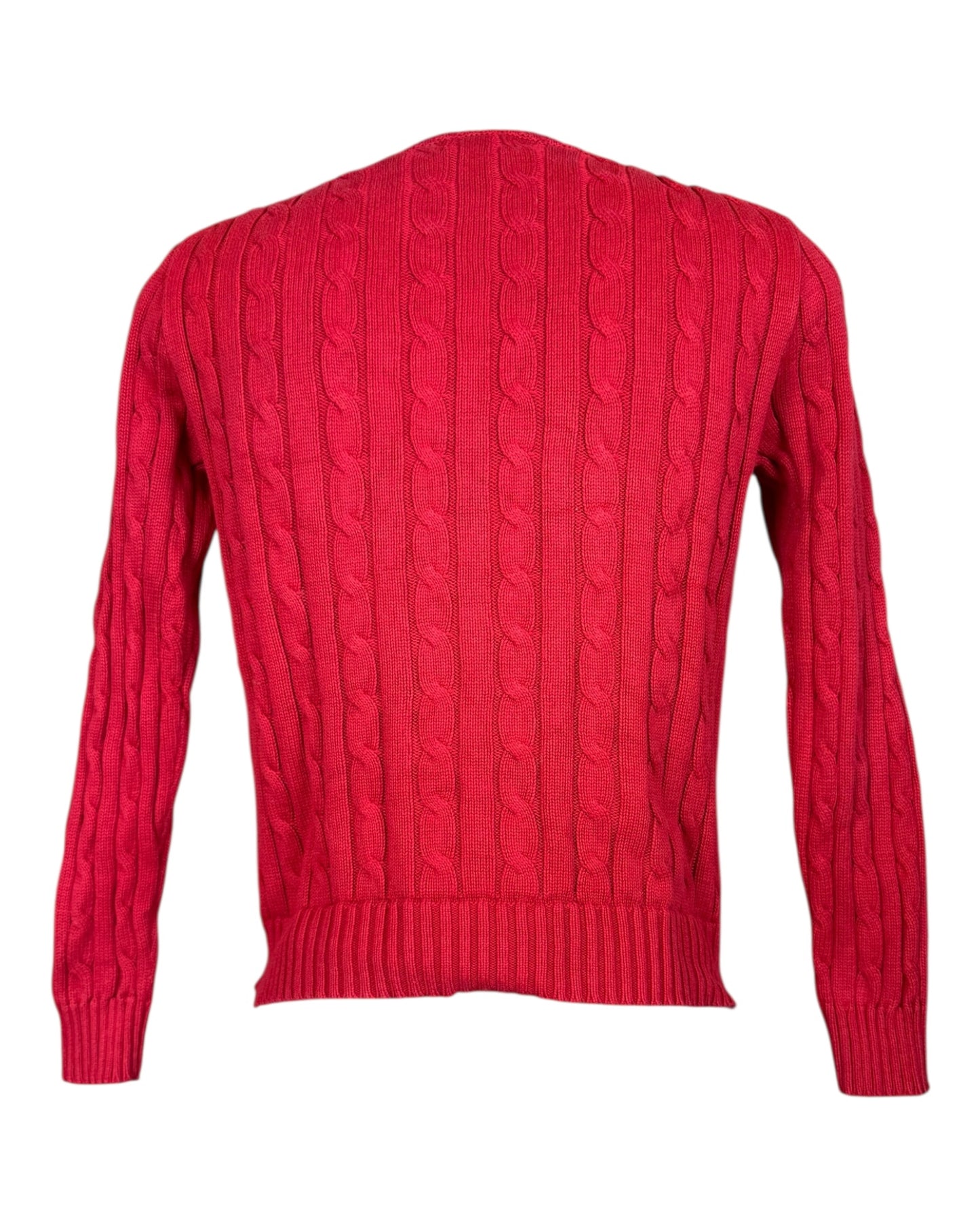 Polo Ralph Lauren Zopfmuster Pullover rot Größe M