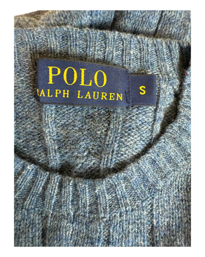 Polo Ralph Lauren Zopfmuster Pullover blau Größe S