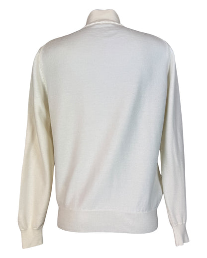 SuitSupply Half Zip Pullover creme Größe L