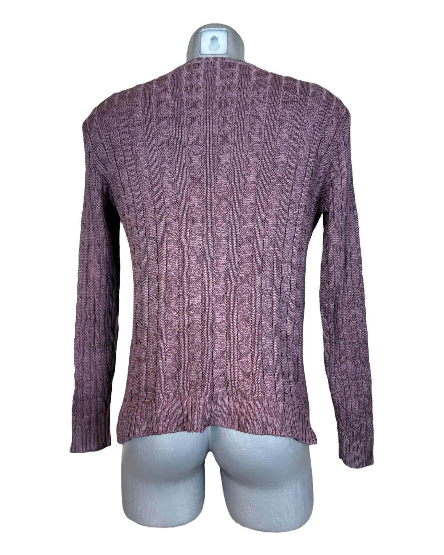 Polo Ralph Lauren Zopfmuster Pullover lila Größe M