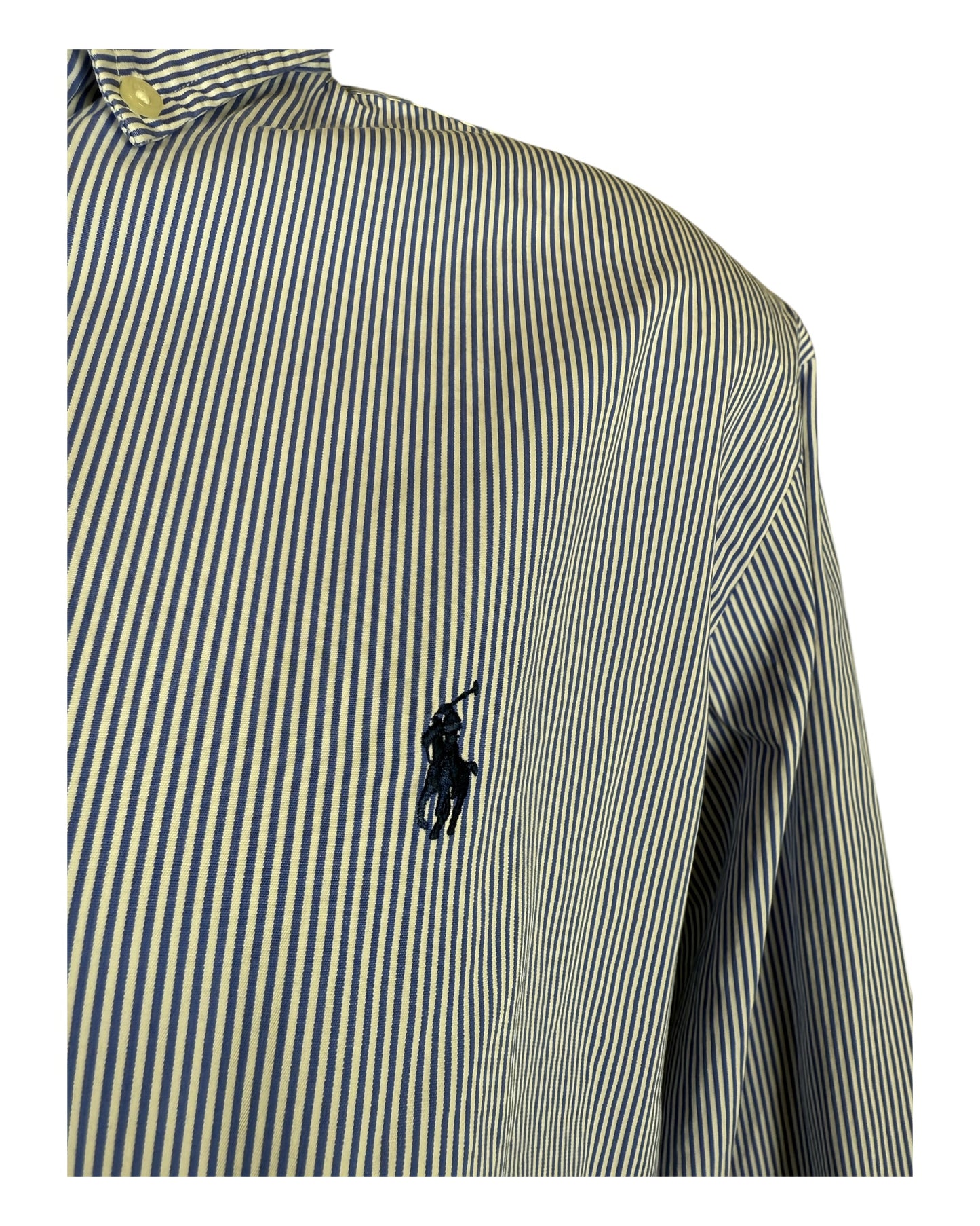 Polo Ralph Lauren Hemd blau weiß gestreift Größe L