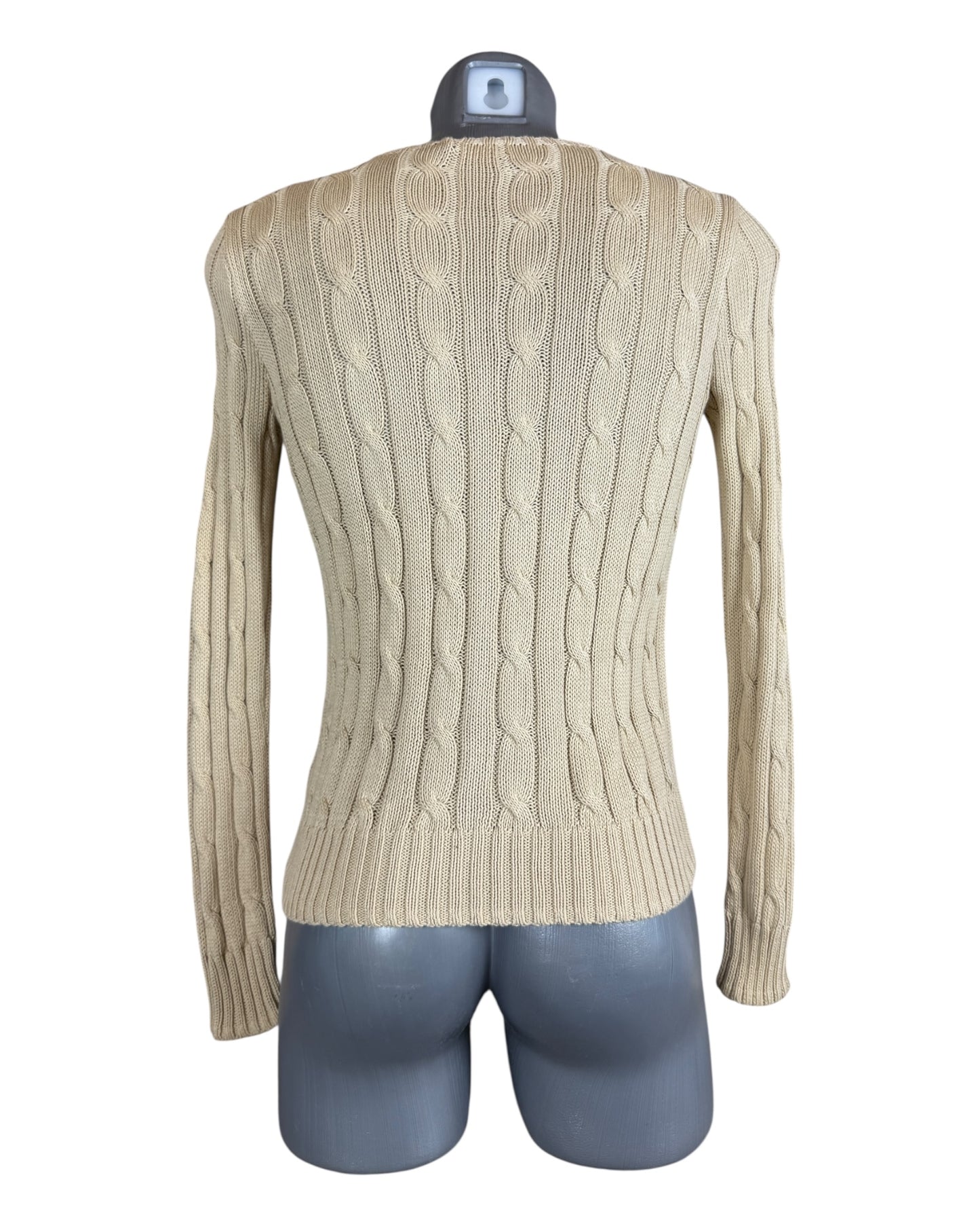 Polo Ralph Lauren Zopfmuster Pullover beige Größe S