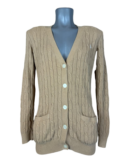 Polo Ralph Lauren Zopfmuster Cardigan beige Größe M