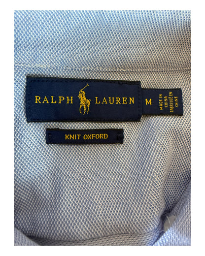 Polo Ralph Lauren Knit Oxford Bluse hellblau Größe M