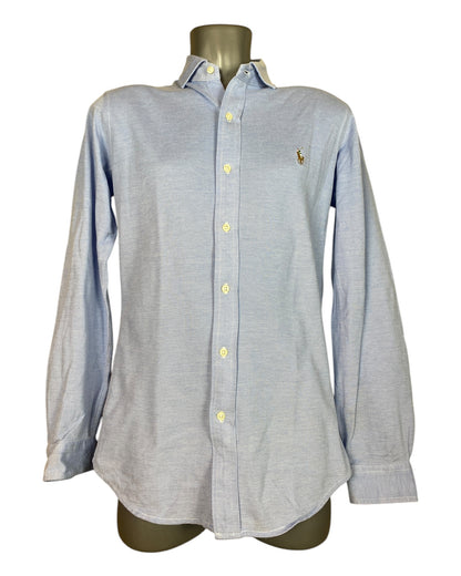 Polo Ralph Lauren Knit Oxfordhemd Bluse hellblau Größe M