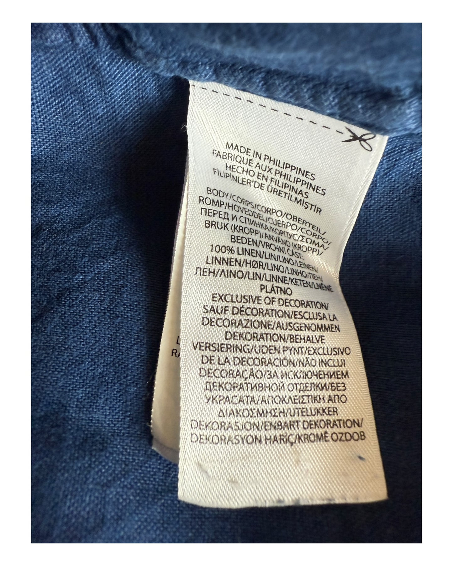 Polo Ralph Lauren Leinenhemd marineblau Größe L