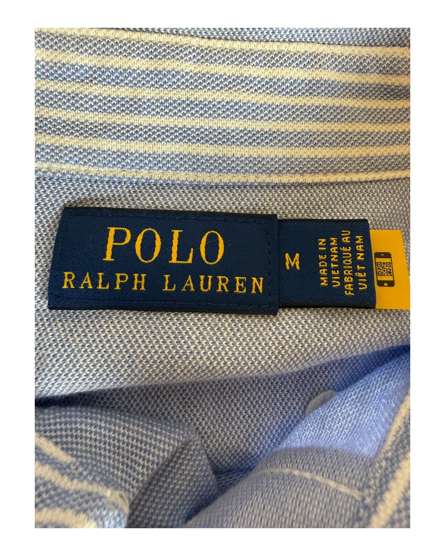 Polo Ralph Lauren Knit Oxford Bluse hellblau Größe M