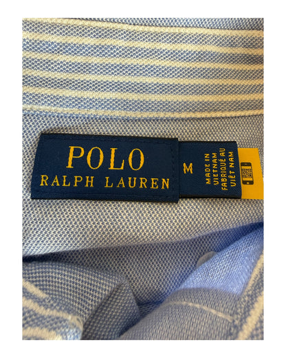 Polo Ralph Lauren Knit Oxford Bluse hellblau Größe M
