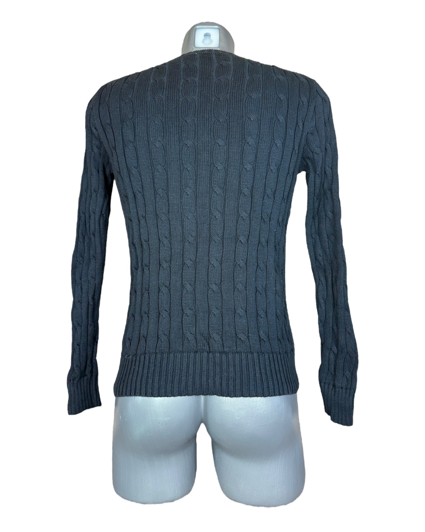 Polo Ralph Lauren Zopfmuster Pullover schwarz Größe S