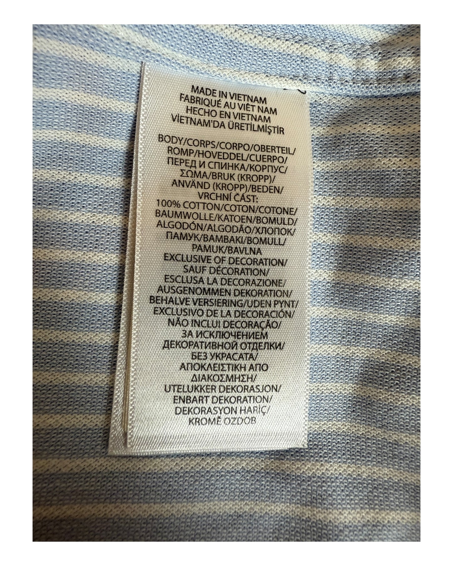 Polo Ralph Lauren Knit Oxfordhemd hellblau weiß gestreift Größe M