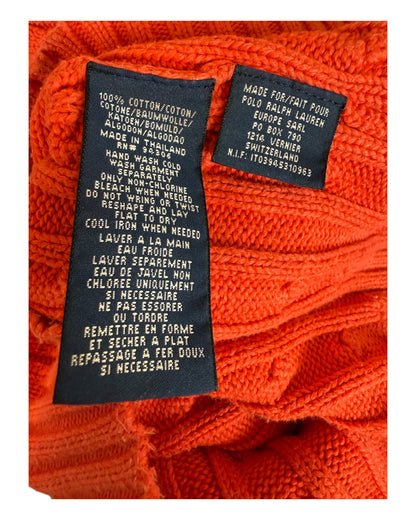 Polo Ralph Lauren Zopfmuster Pullover orange Größe M