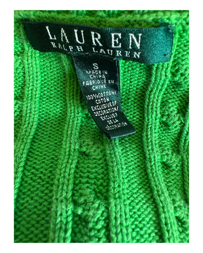 Polo Ralph Lauren Zopfmuster Pullover grün Größe S