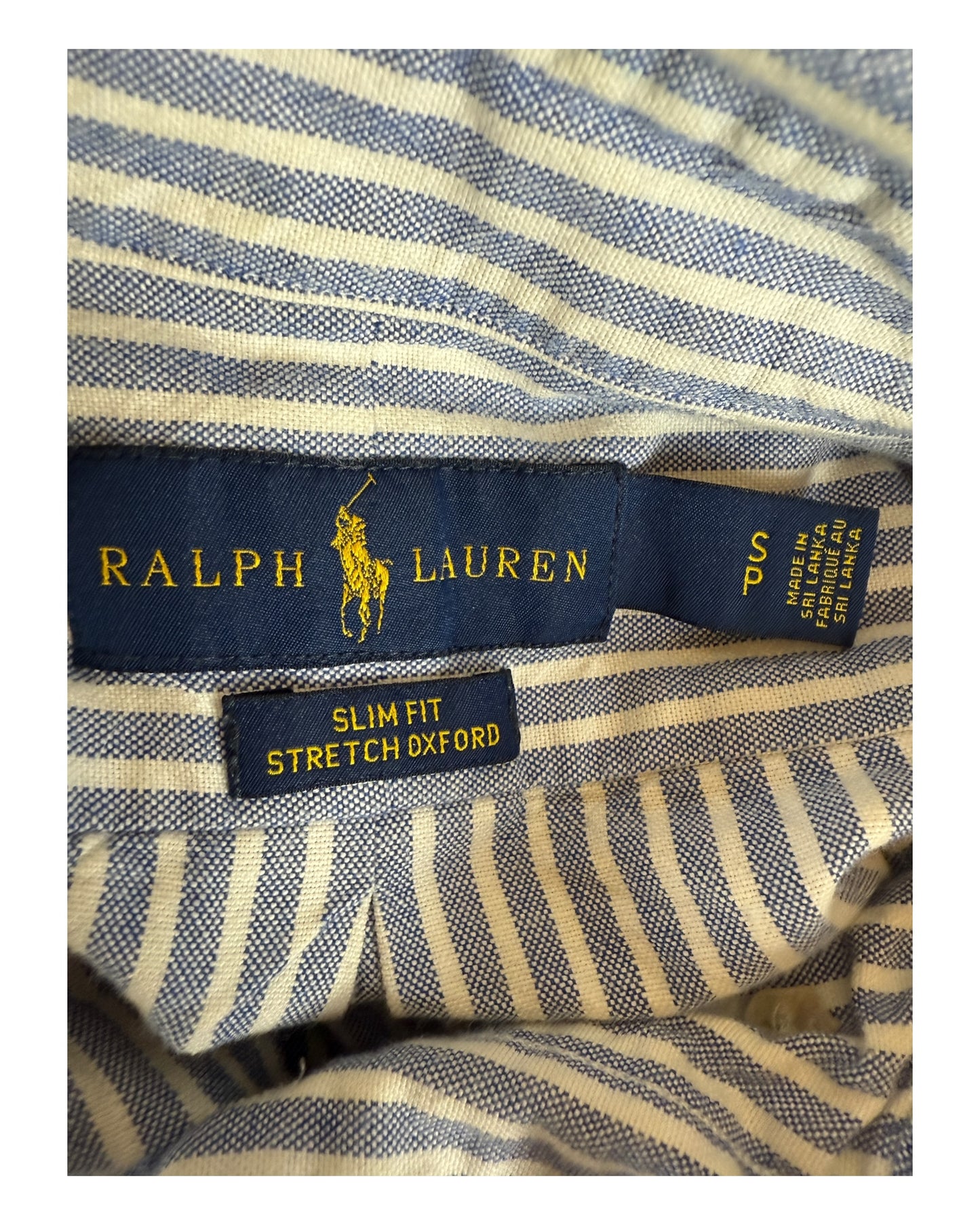 Polo Ralph Lauren Oxfordhemd hellblau weiß gestreift Größe S