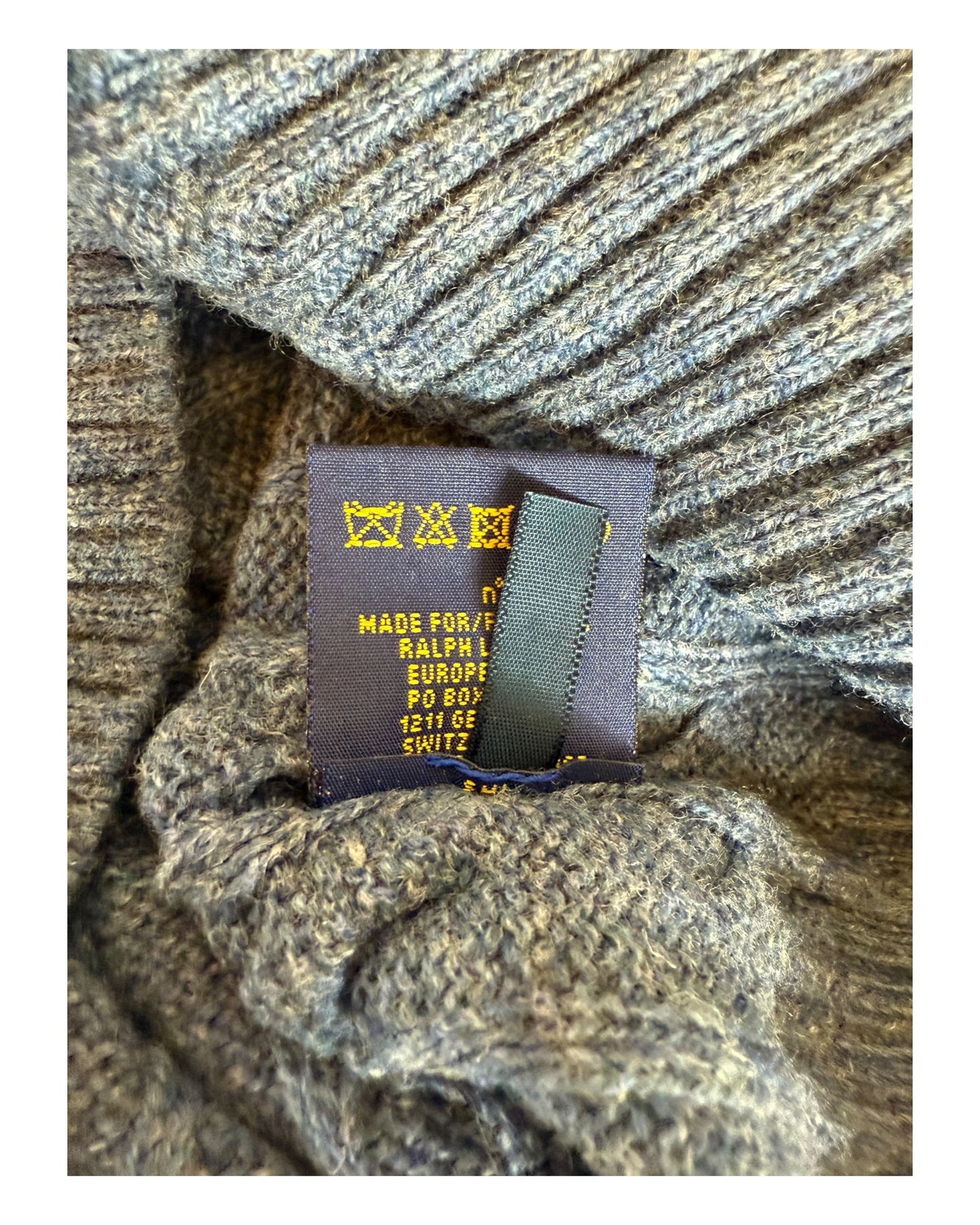 Polo Ralph Lauren Zopfmuster Pullover blau Größe S